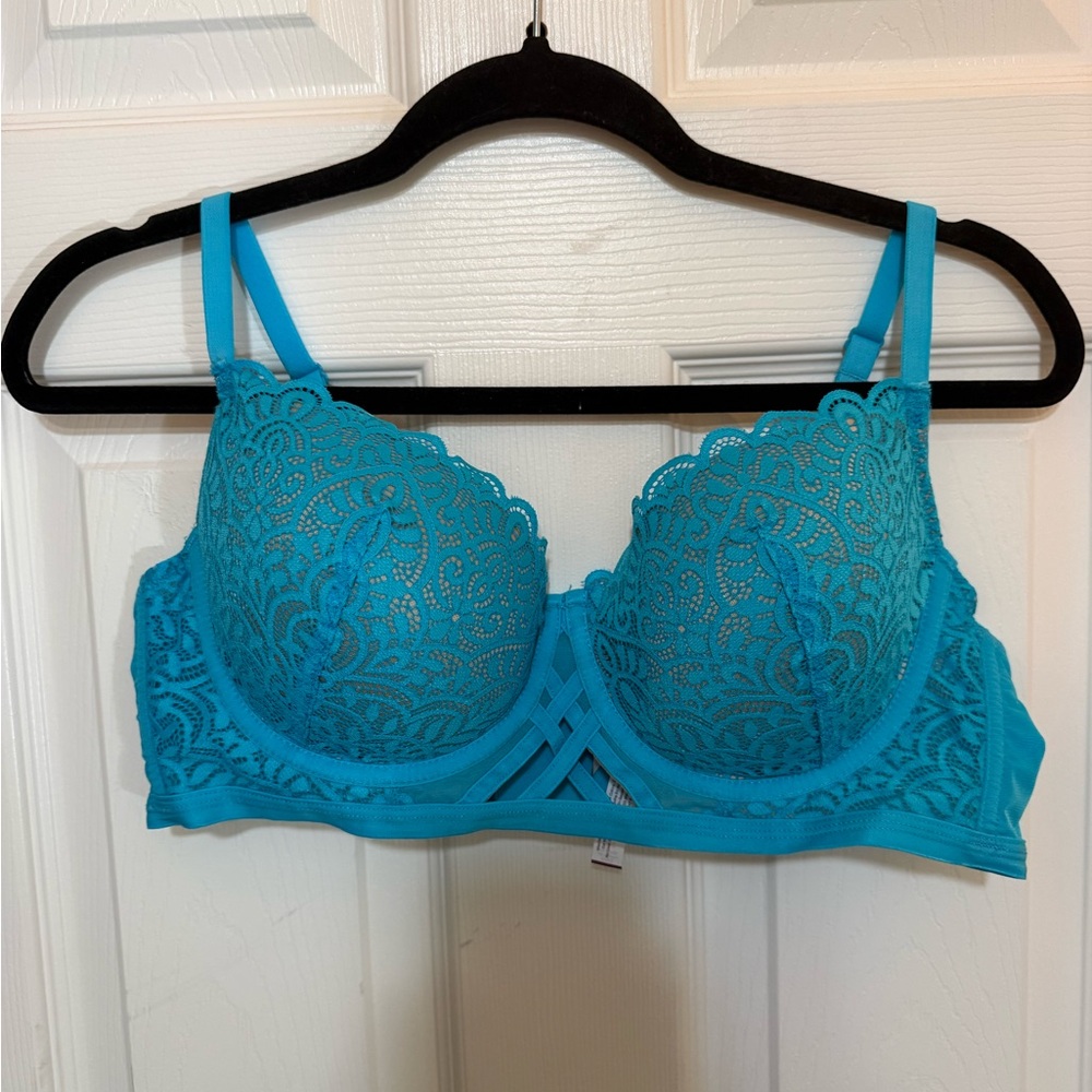 Adore Me Lace Underwire Bra in Blue